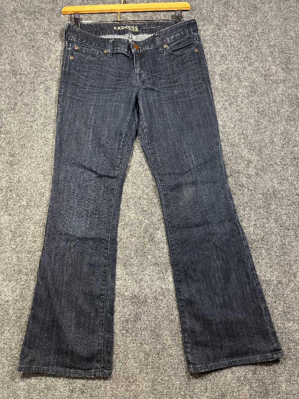 Express Jeans Womens 6 S Stella Boot Dark Wash Cotton Stretch Pockets